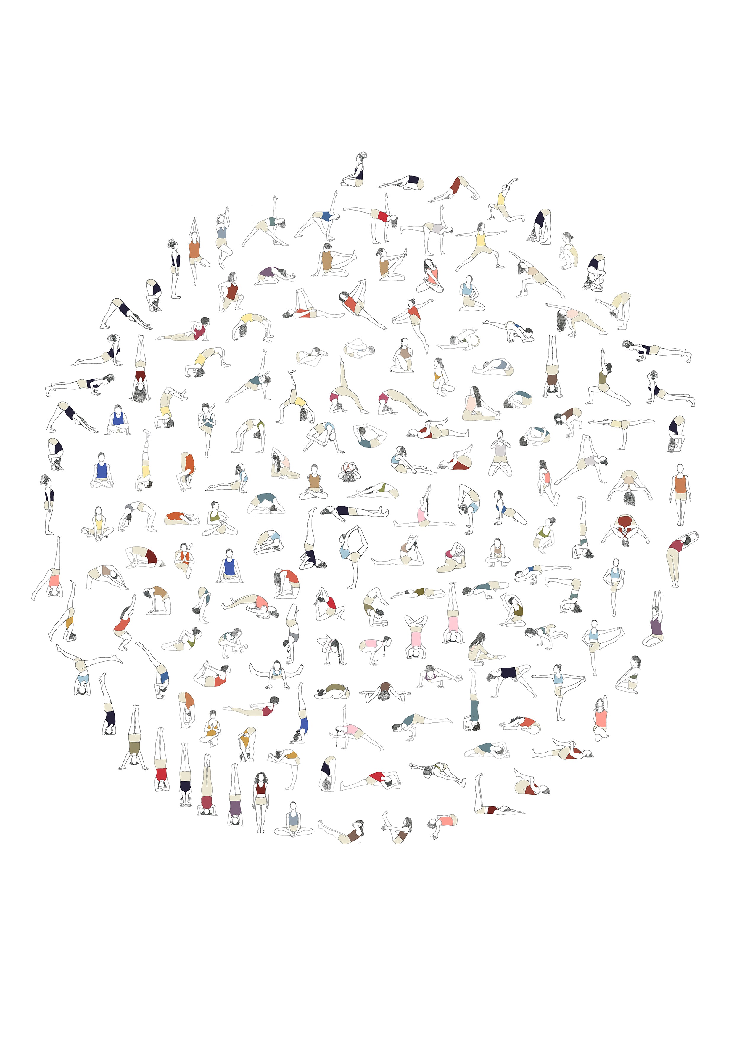 Sevjar Yoga Poster - Ashtanga Second Series – Svejar Yoga Illustrations