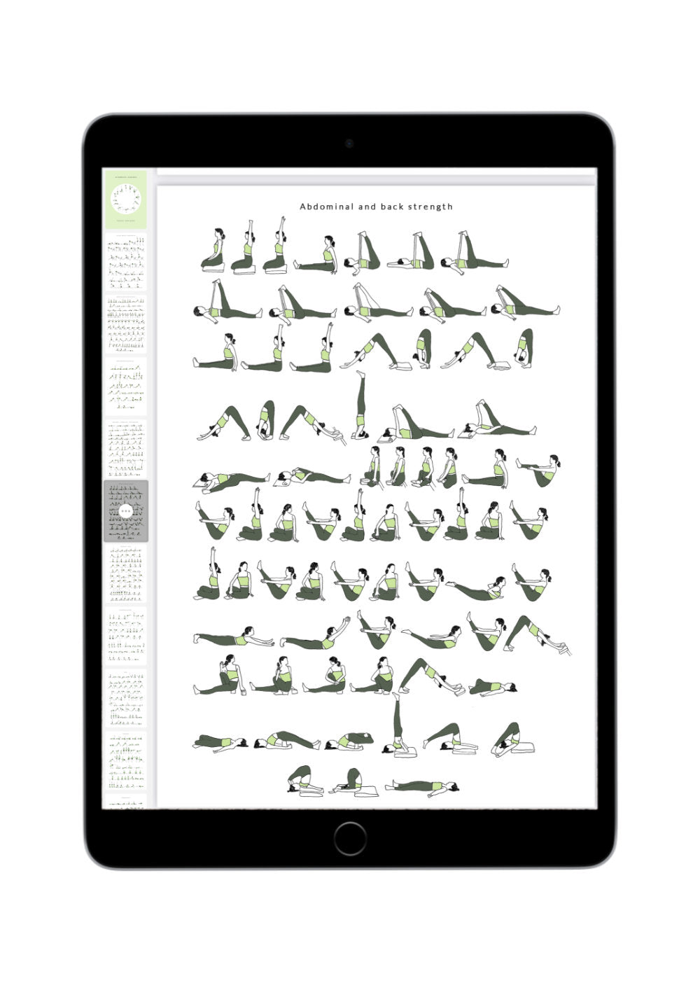 Svejar Yoga Illustrations - Advanced Sequences I - Mockup iPad