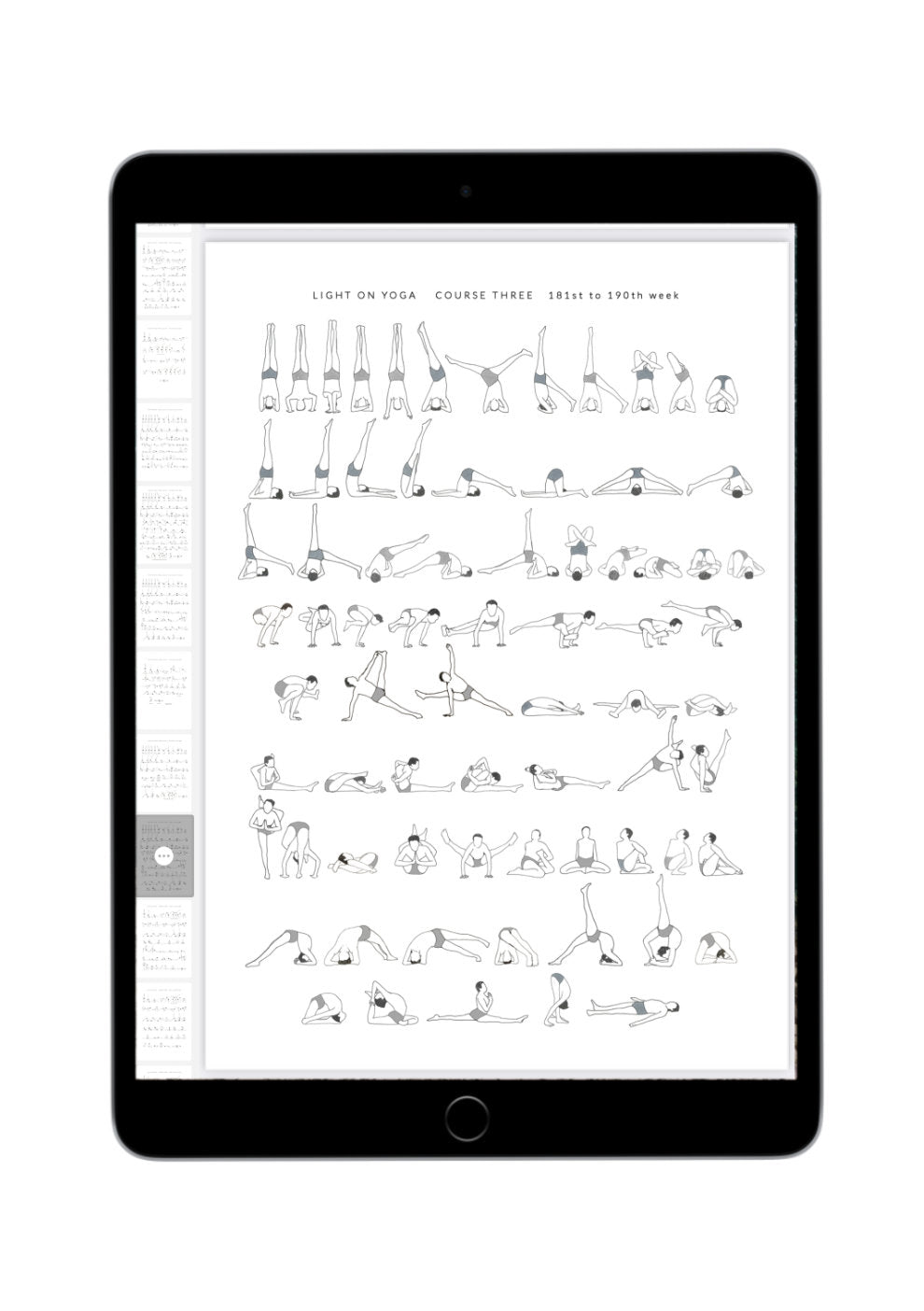 Svejar Yoga Illustrations - Light on Yoga Course 3 - Mockup iPad