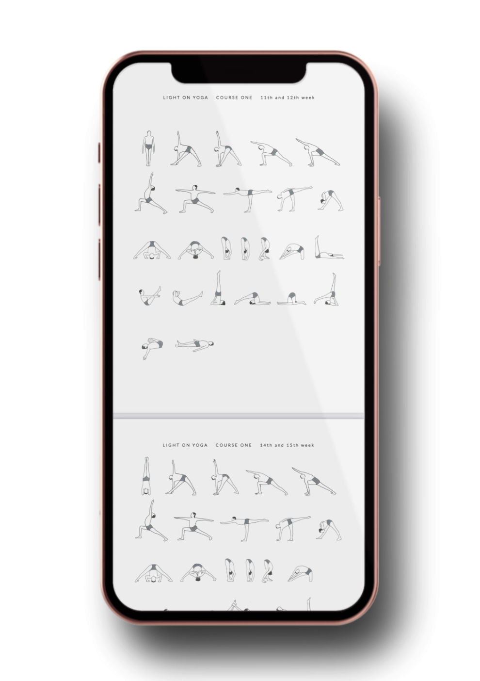 Svejar Yoga Illustrations - Light on Yoga Course 1 - Mockup iPhone