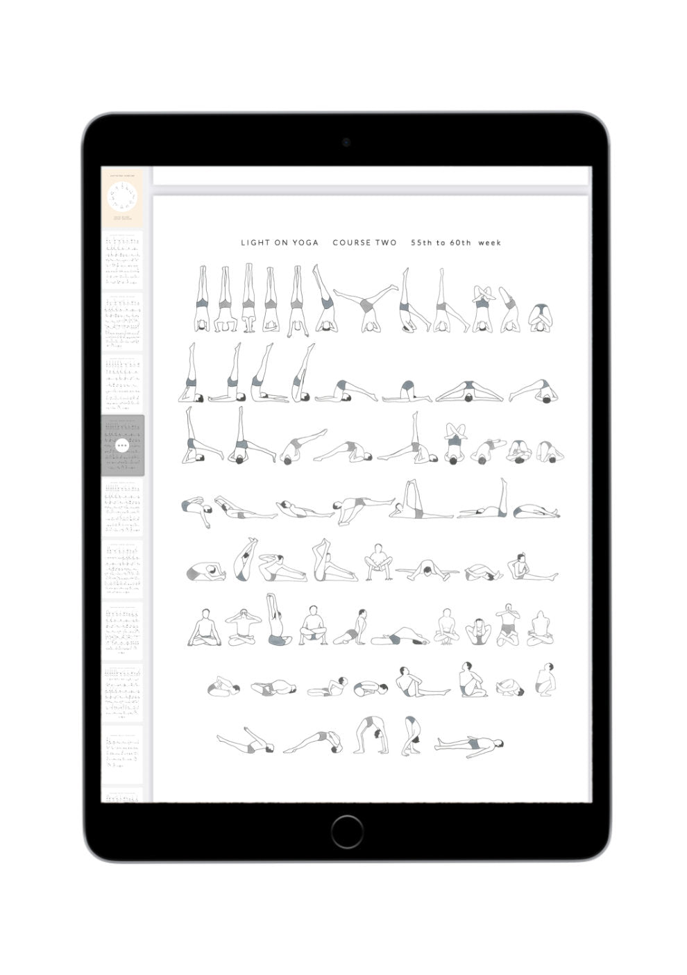 Svejar Yoga Illustrations - Light on Yoga Course 2 - Mockup iPad