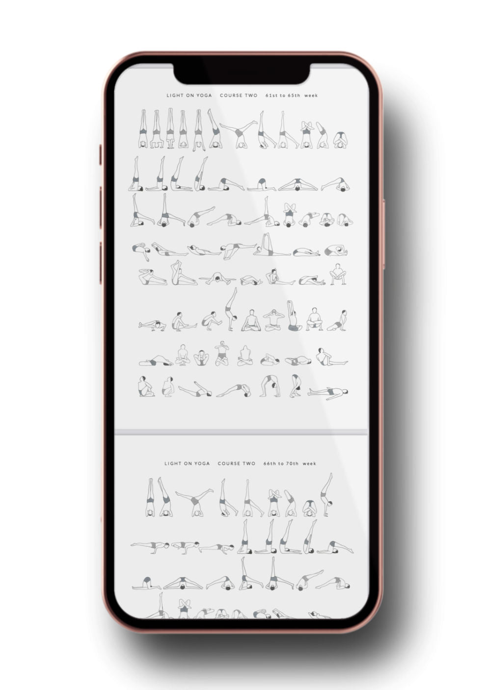 Svejar Yoga Illustrations - Light on Yoga Course 2 - Mockup iPhone