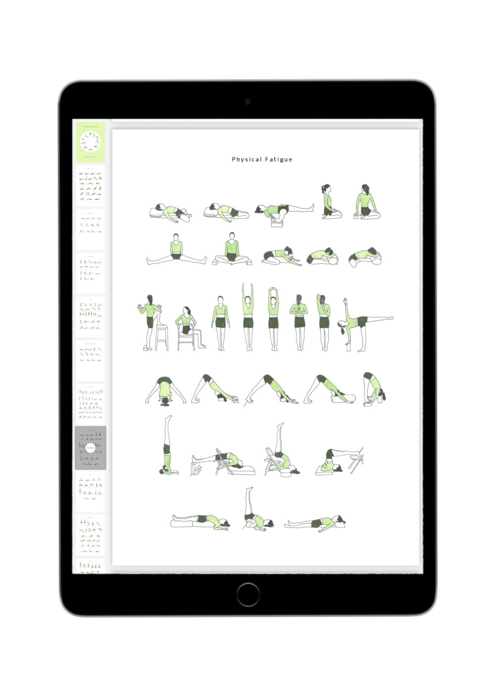Svejar Yoga Illustrations - Therapeutic Sequences I - Mockup iPad