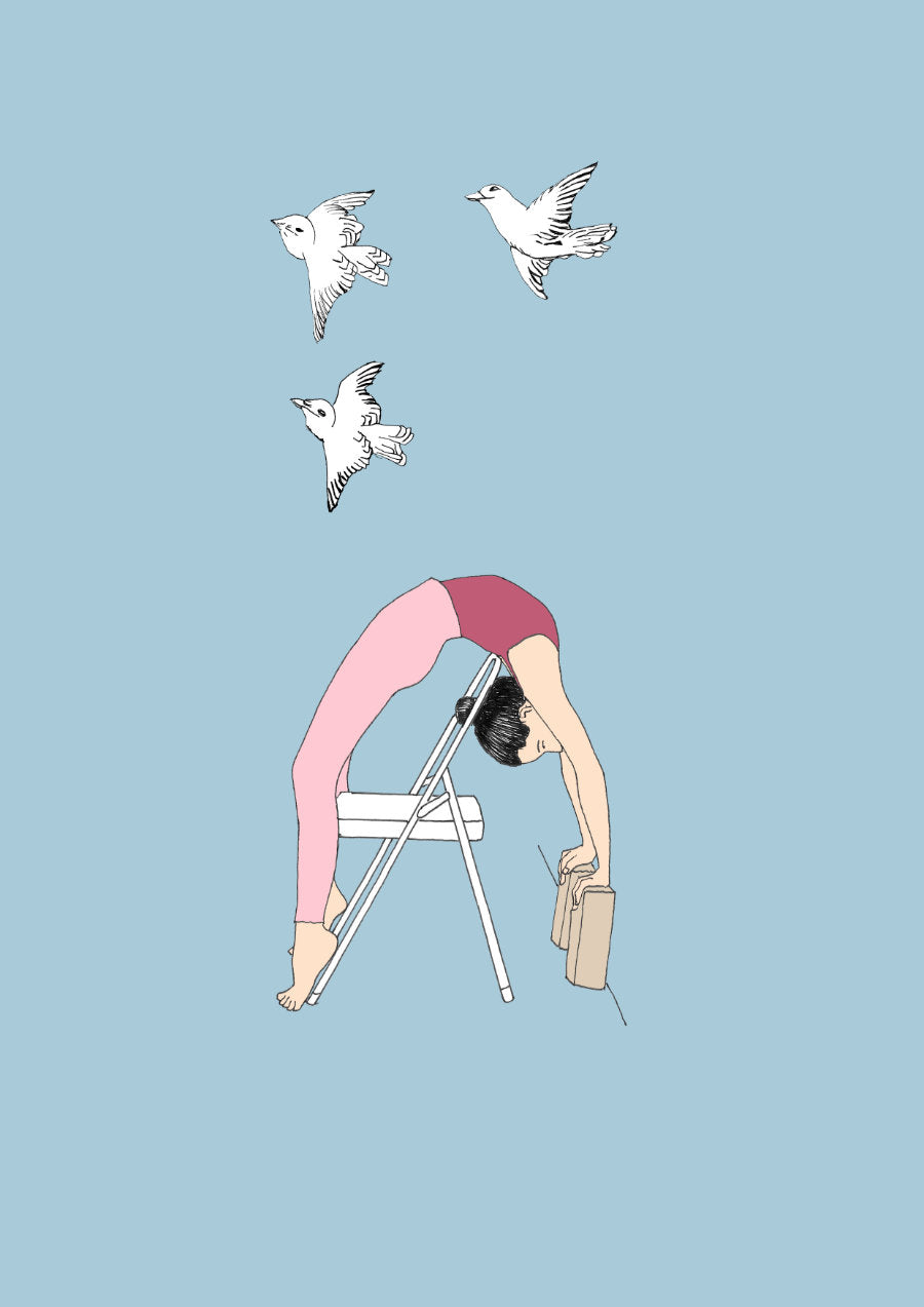 Svejar Yoga Art - Poster - Urdhva Dhanurasana with Birds