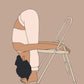 Svejar Yoga Art - Cards - Uttanasana chair