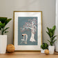 Svejar Yoga Art - Poster - Backbend Blossom Tree Dark Mockup